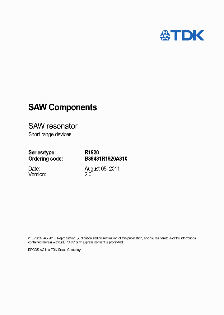 B39431R1920A310_9036704.PDF Datasheet