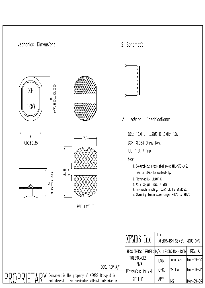 XFSDR74SH-100M_9037155.PDF Datasheet