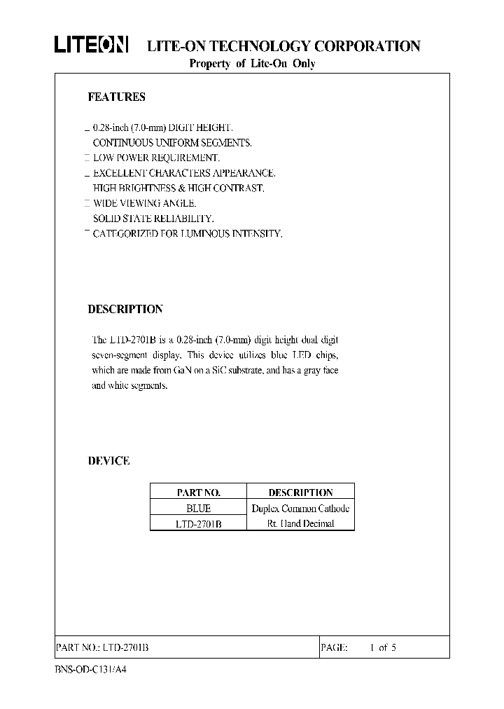 LTD-2701B_9037218.PDF Datasheet