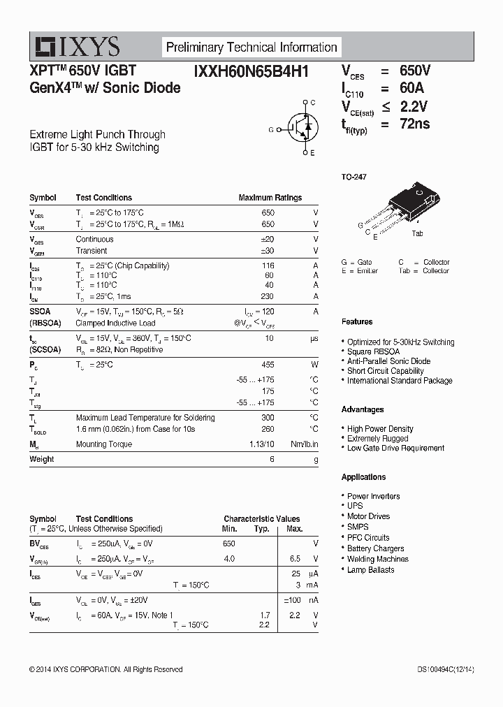 IXXH60N65B4H1_9037662.PDF Datasheet
