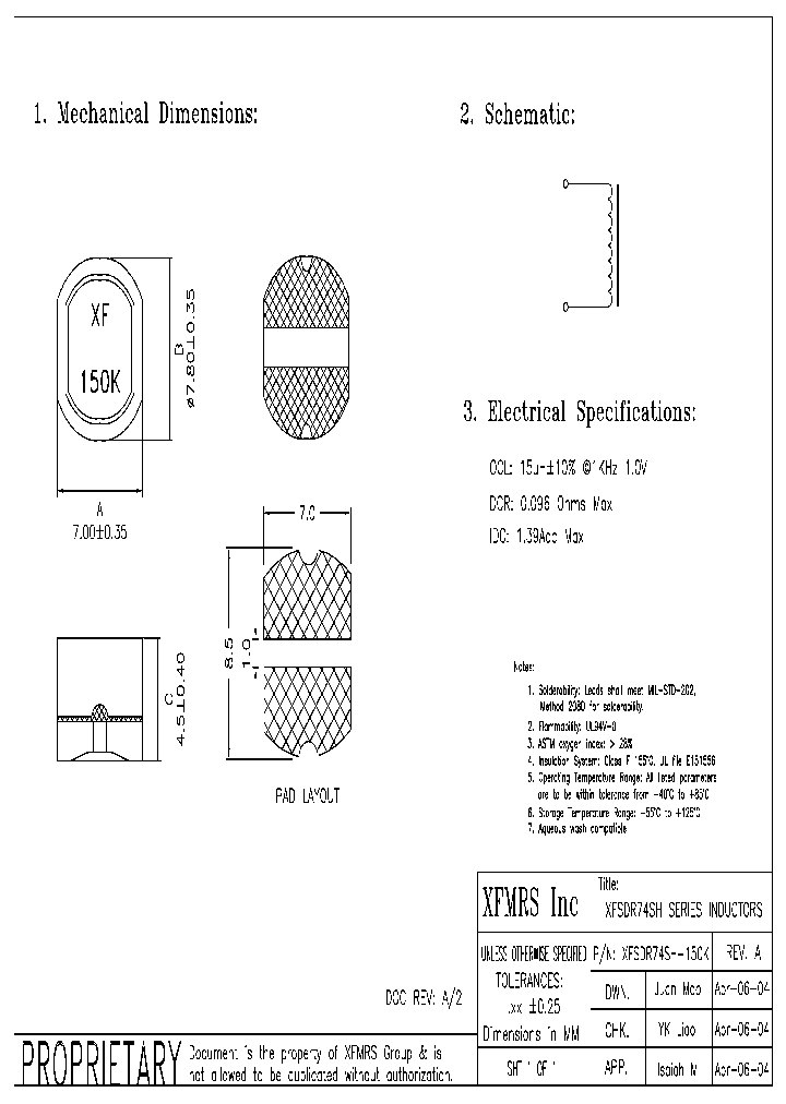 XFSDR74SH-150K_9037872.PDF Datasheet