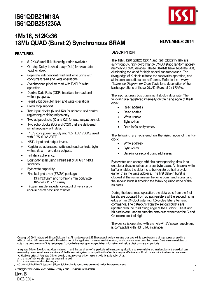 IS61QDB251236A_9038077.PDF Datasheet
