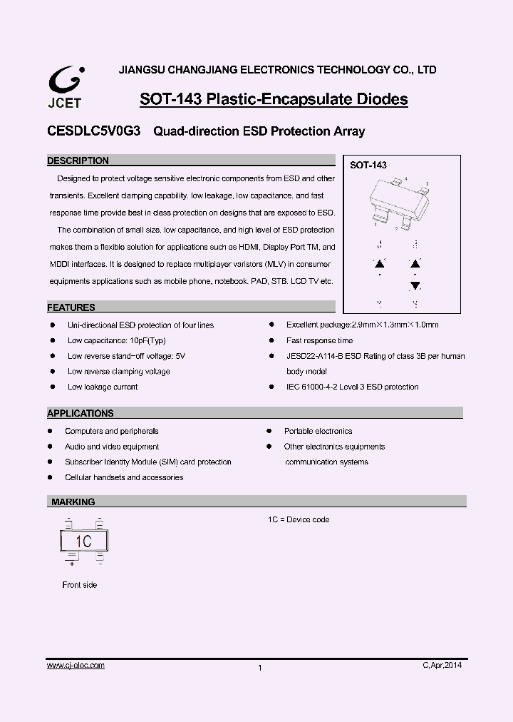 CESDLC5V0G3_9038145.PDF Datasheet