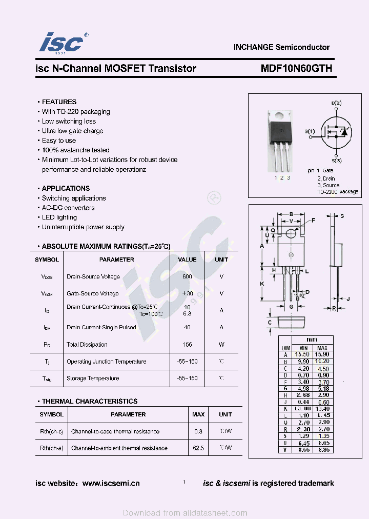 MDF10N60GTH_9038198.PDF Datasheet