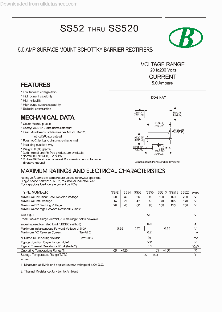 SS52-5A-20V-DO-214AC_9038561.PDF Datasheet