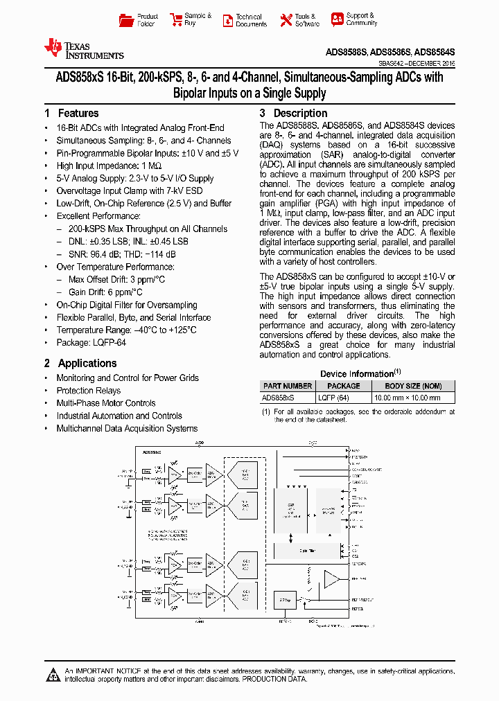 ADS8588SIPM_9039478.PDF Datasheet