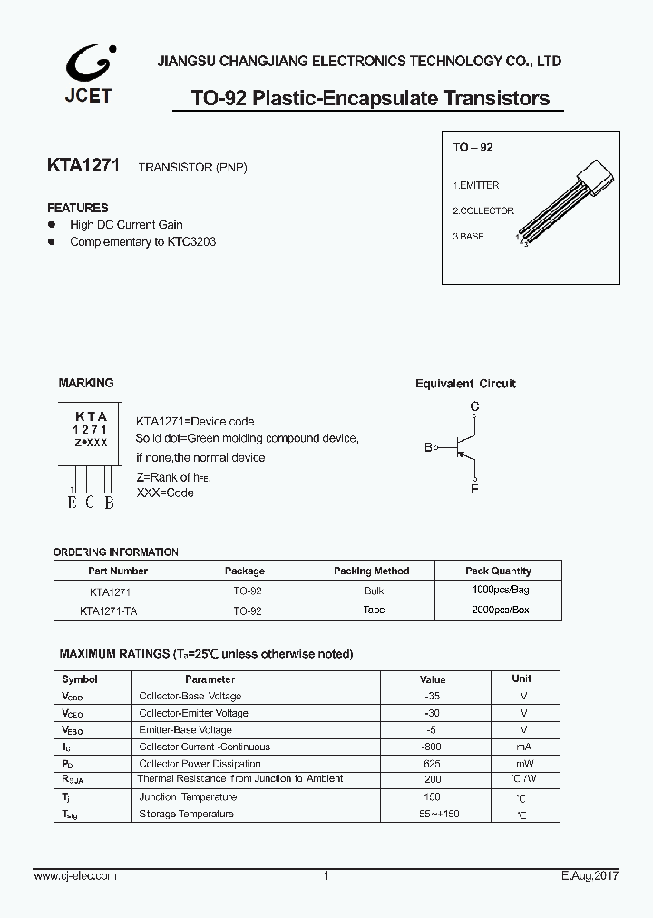 KTA1271_9039556.PDF Datasheet