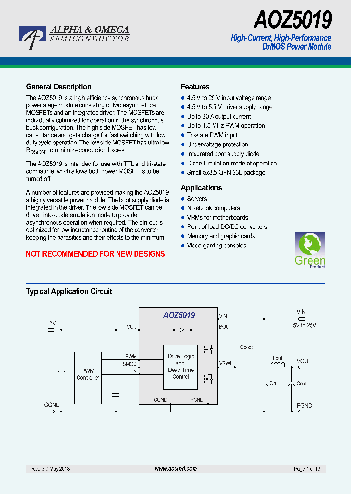 AOZ5019_9039609.PDF Datasheet