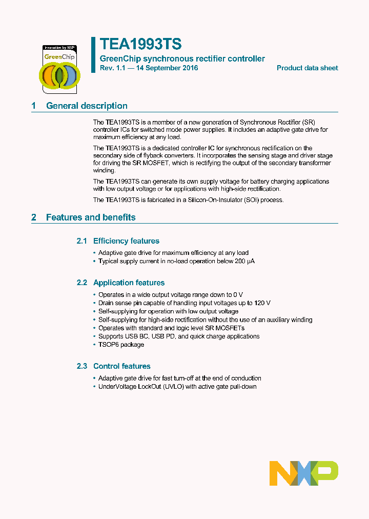 TEA1993TS_9040747.PDF Datasheet