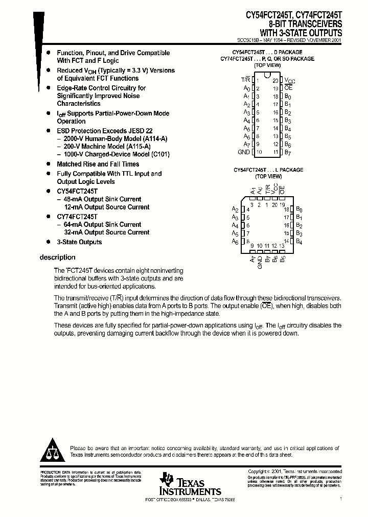 CY54FCT245CTDMB_9040837.PDF Datasheet