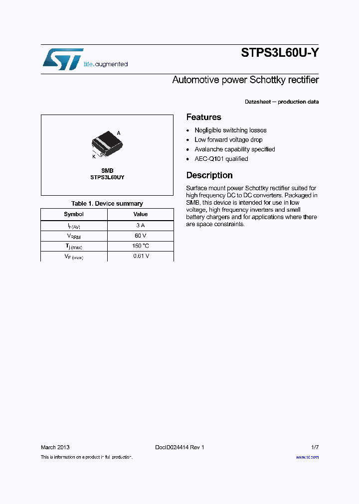 STPS3L60U-Y_9041717.PDF Datasheet