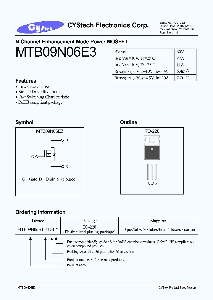 MTB09N06E3_9041724.PDF Datasheet
