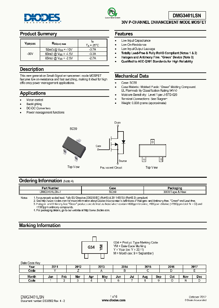 DMG3401LSN-7_9041755.PDF Datasheet