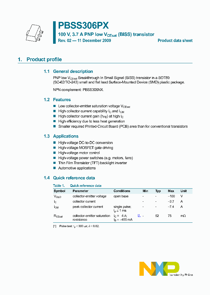 PBSS306PX_9041852.PDF Datasheet
