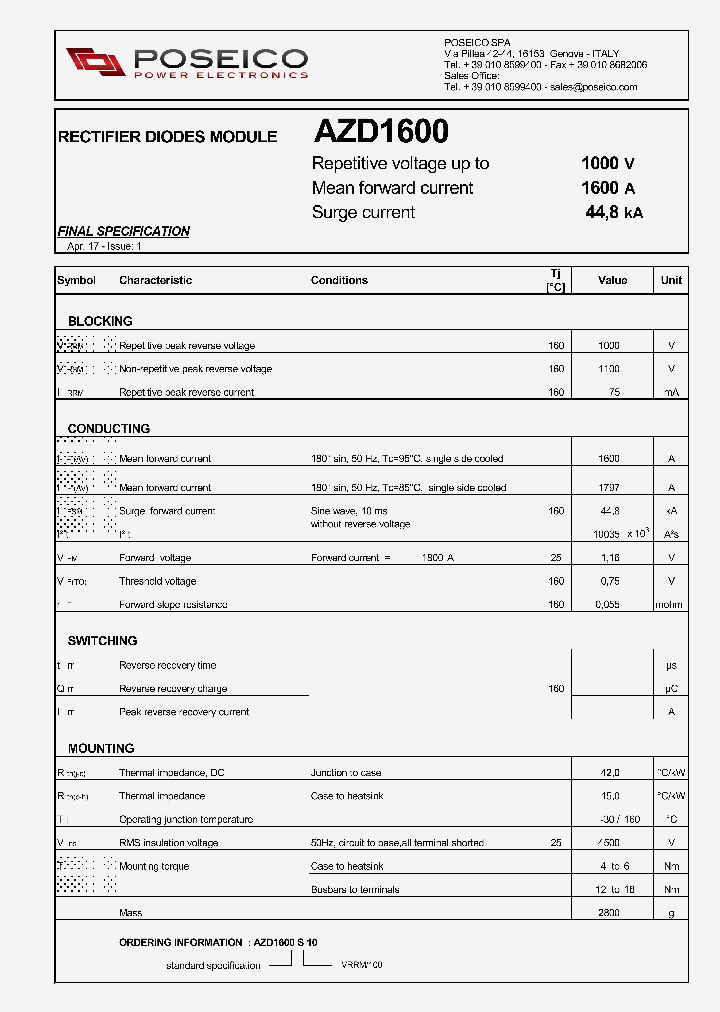 AZD1600_9043096.PDF Datasheet