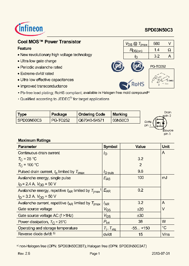SPD03N50C3_9043139.PDF Datasheet