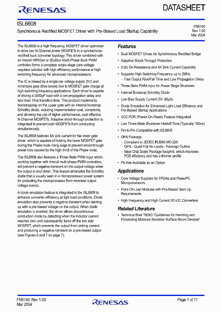 ISL6608IR-T_9043176.PDF Datasheet