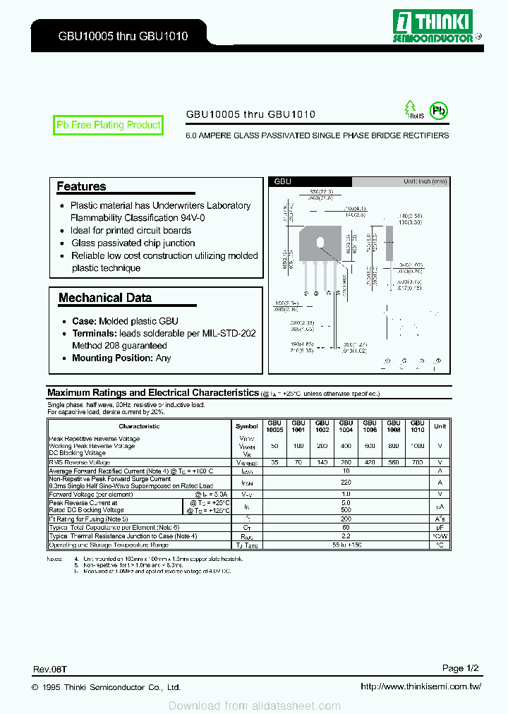 GBU10005_9043282.PDF Datasheet