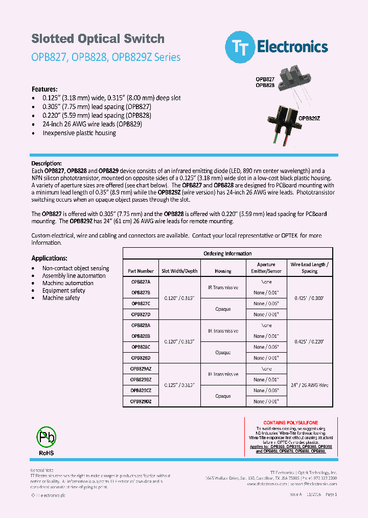 OPB827A_9044795.PDF Datasheet