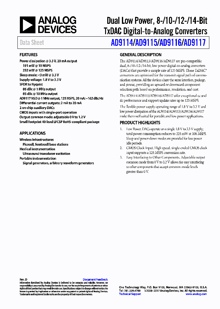 AD9117BCPZNRL7_9045168.PDF Datasheet