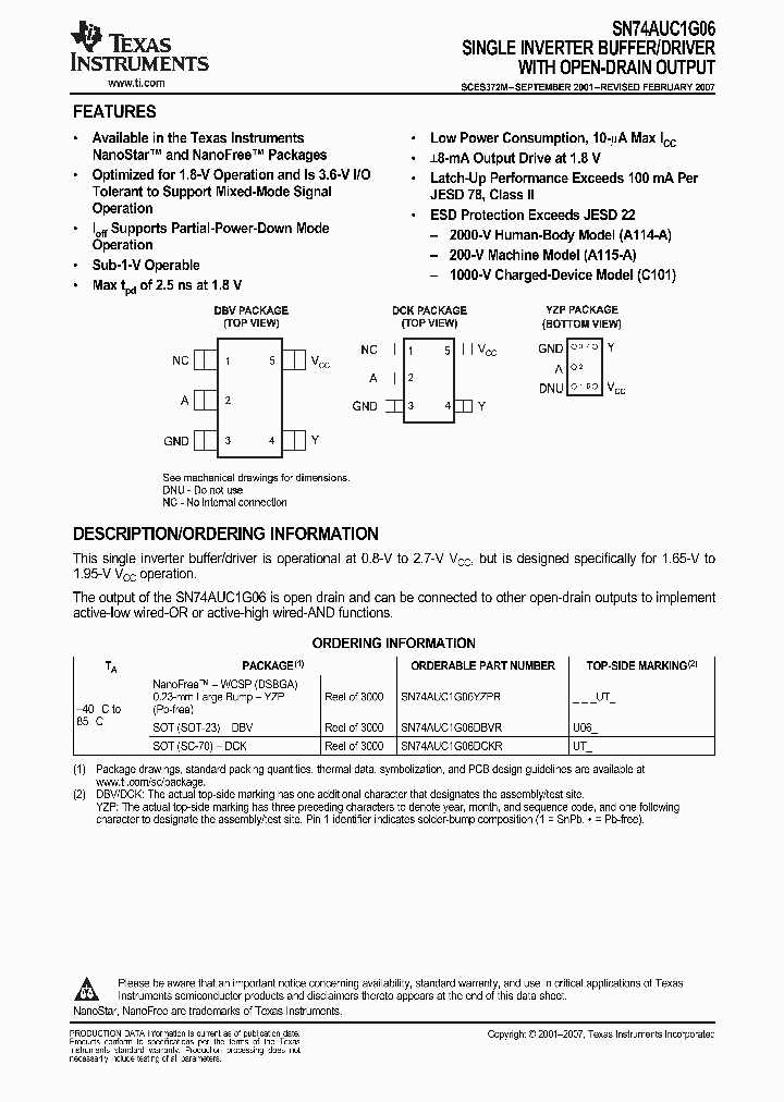 SN74AUC1G06DBVR_9045155.PDF Datasheet