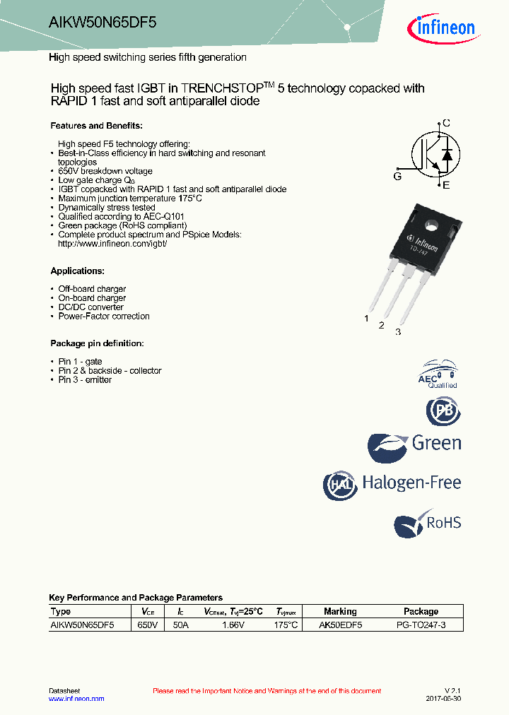 AIKW50N65DF5_9045240.PDF Datasheet