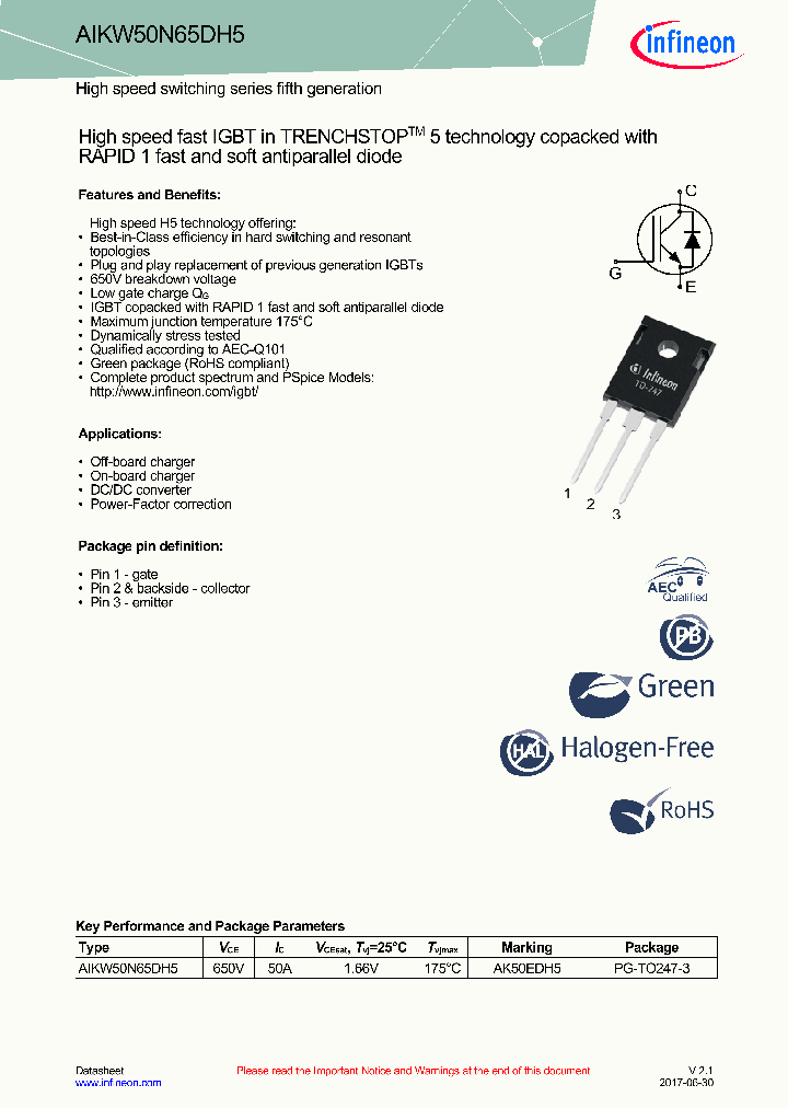 AIKW50N65DH5_9045241.PDF Datasheet