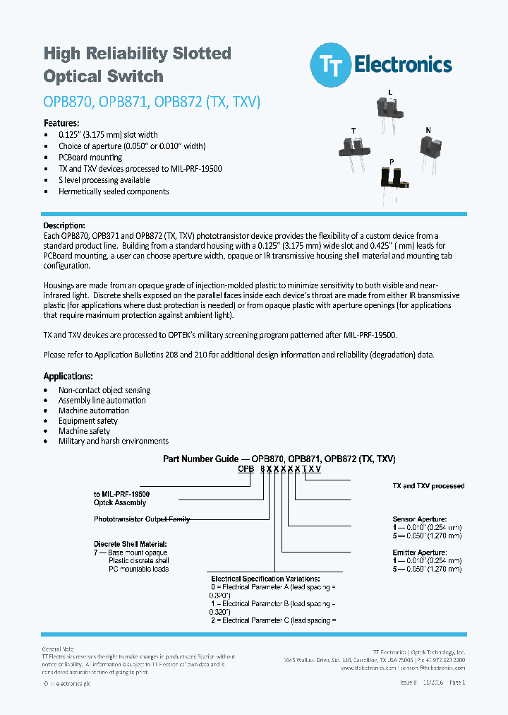 OPB870_9045599.PDF Datasheet