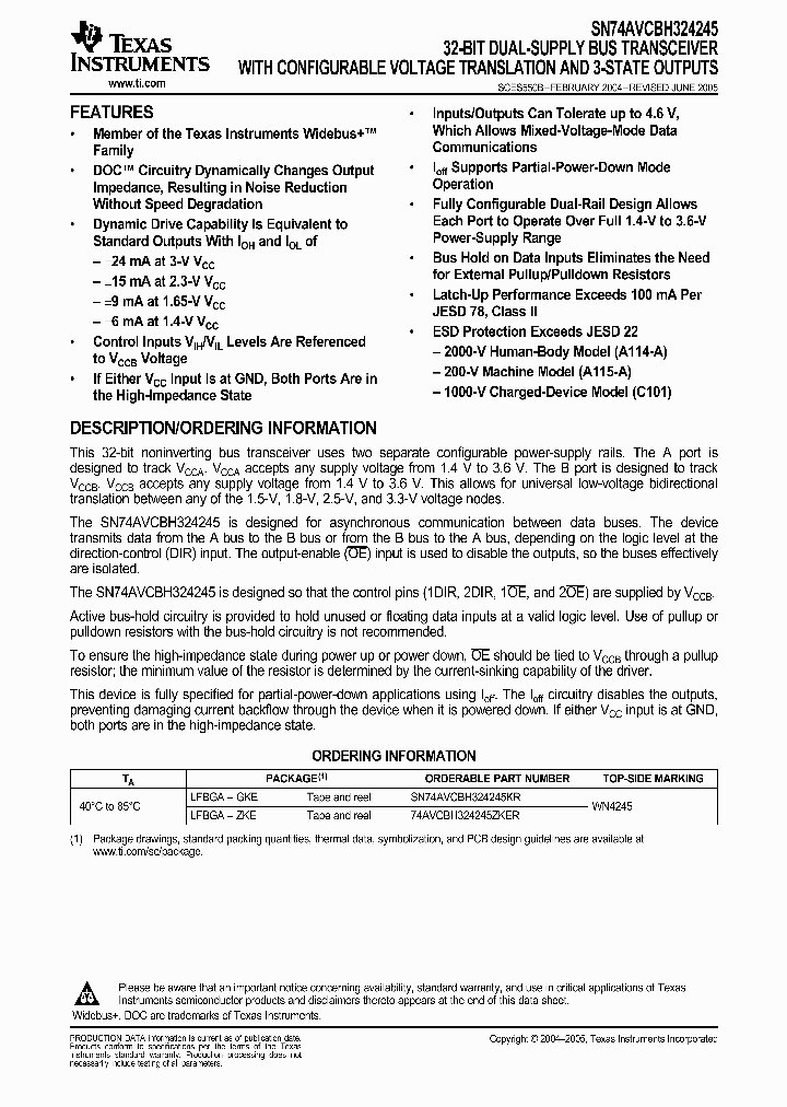 74AVCBH324245ZKER_9046236.PDF Datasheet