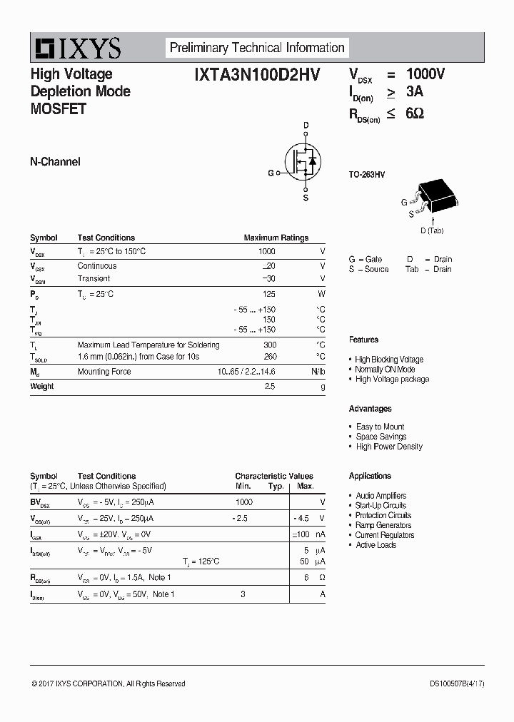 IXTA3N100D2HV_9046502.PDF Datasheet