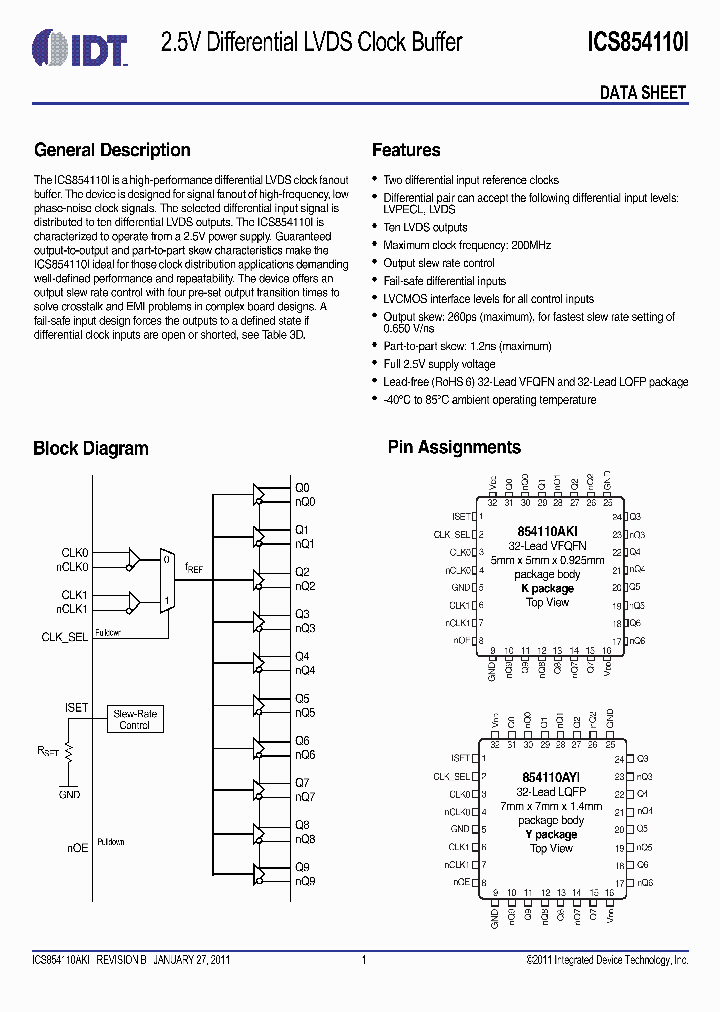 ICS854110I_9046560.PDF Datasheet