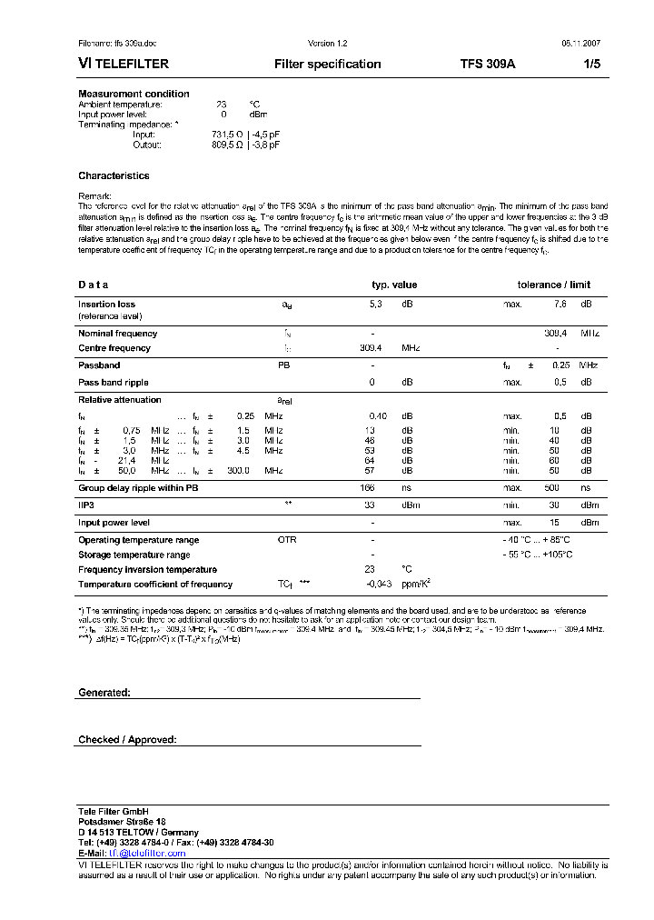 TFS309A_9046910.PDF Datasheet