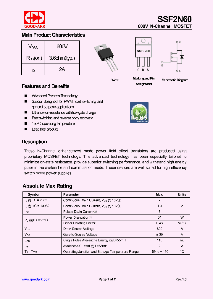 SSF2N60_9047038.PDF Datasheet