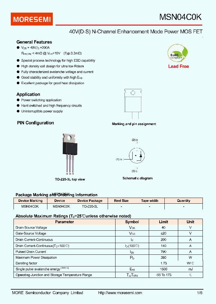 MSN04C0K-TO220_9048175.PDF Datasheet