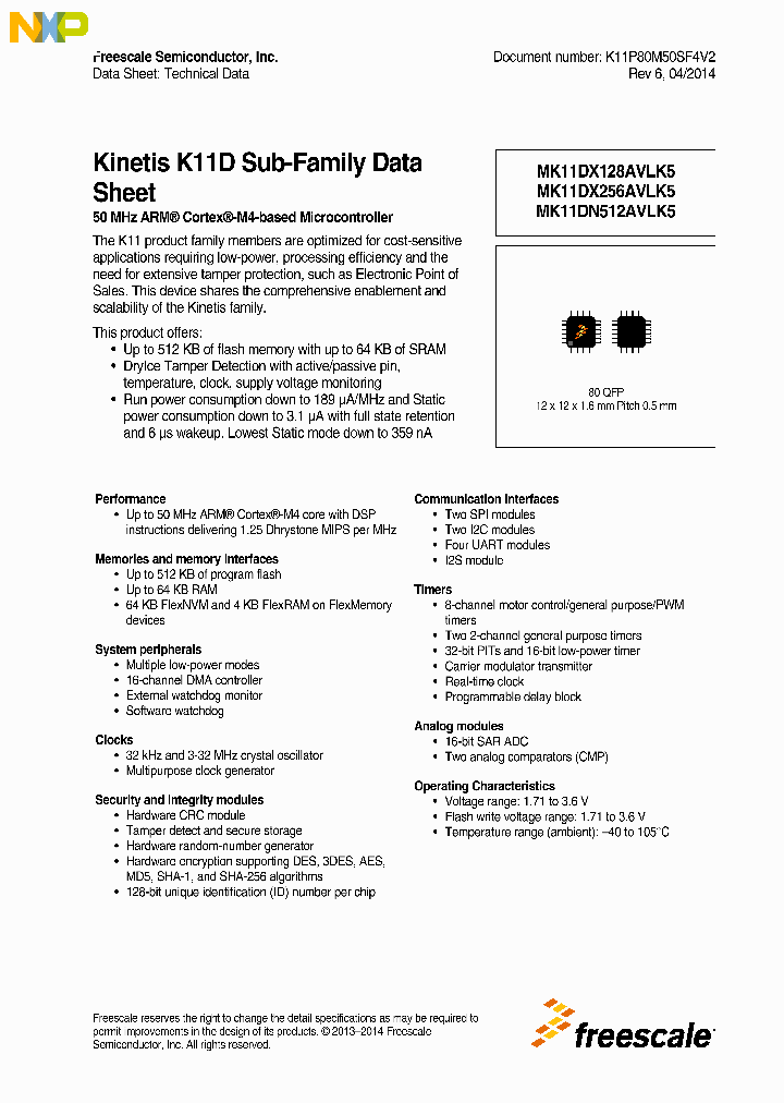 MK11DX256AVLK5_9048555.PDF Datasheet