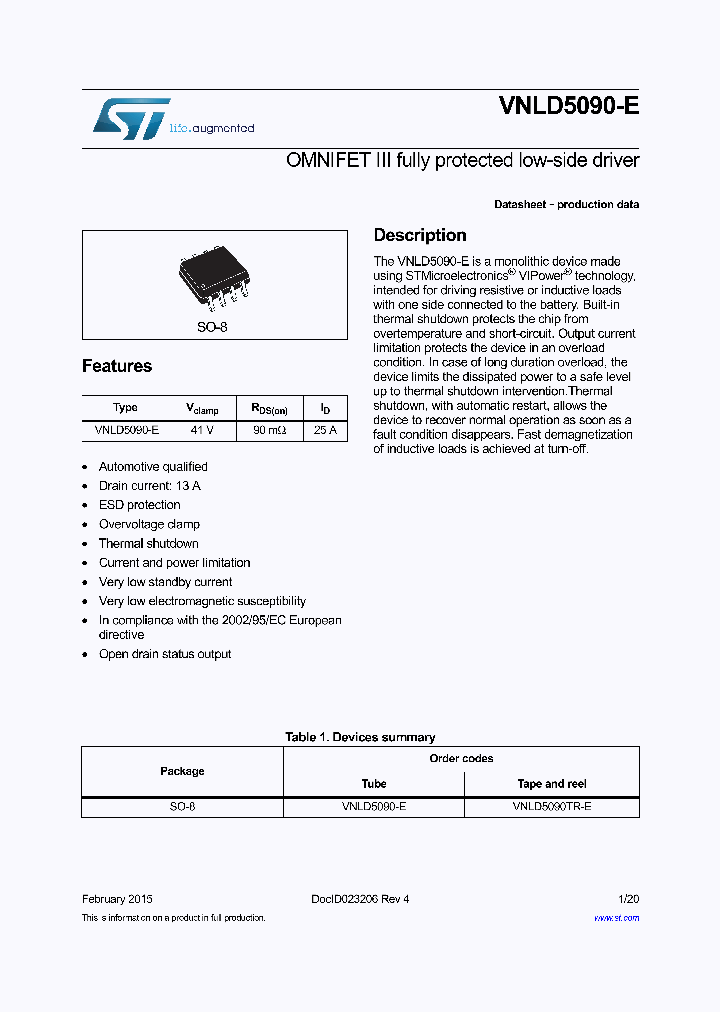 VNLD5090-E_9048609.PDF Datasheet