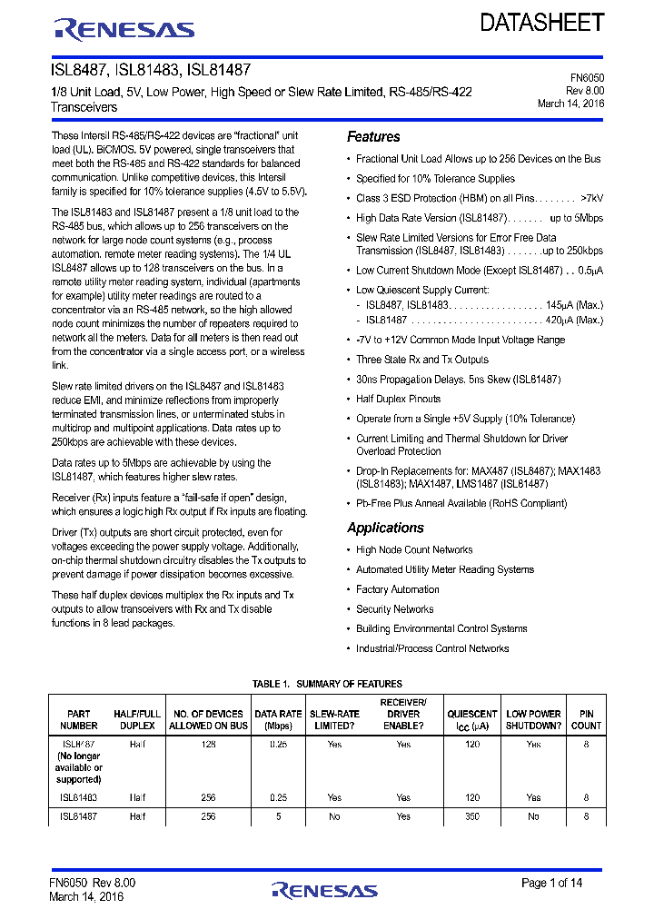 ISL81483_9048730.PDF Datasheet
