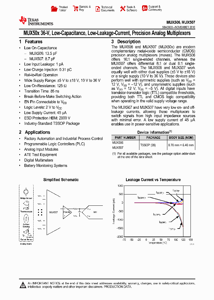 MUX506IDWR_9049454.PDF Datasheet