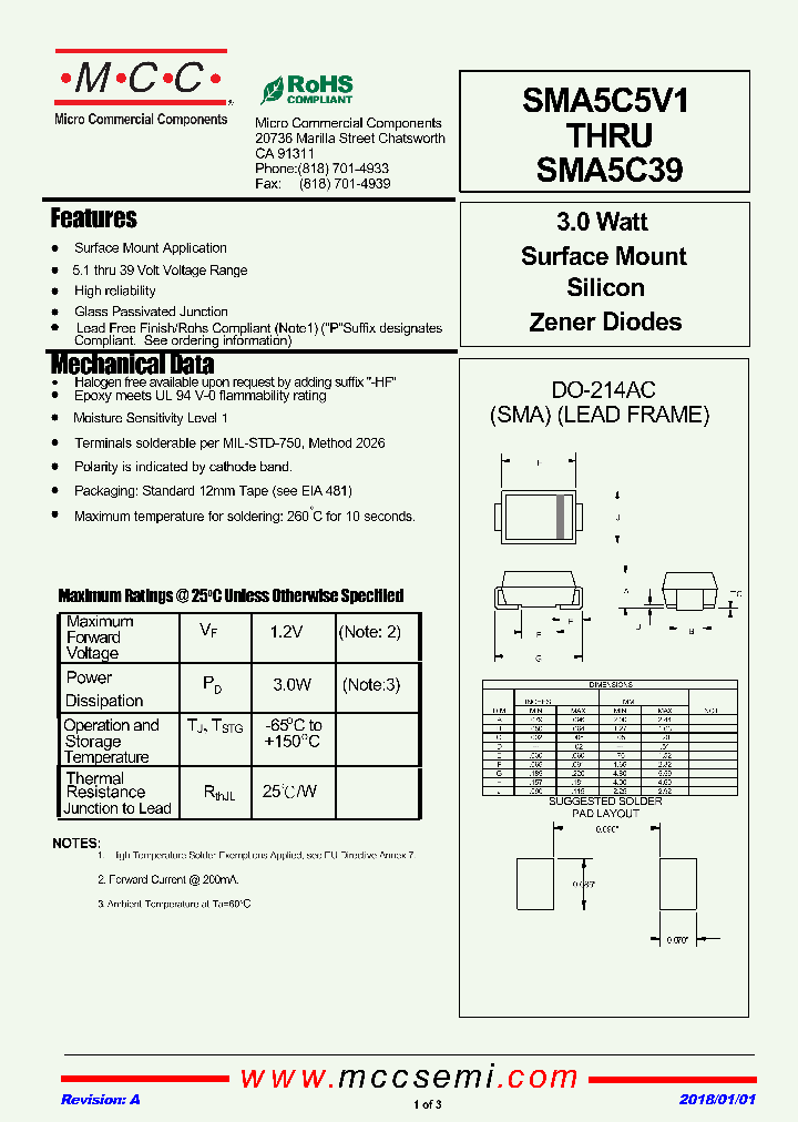SMA5C20_9049563.PDF Datasheet