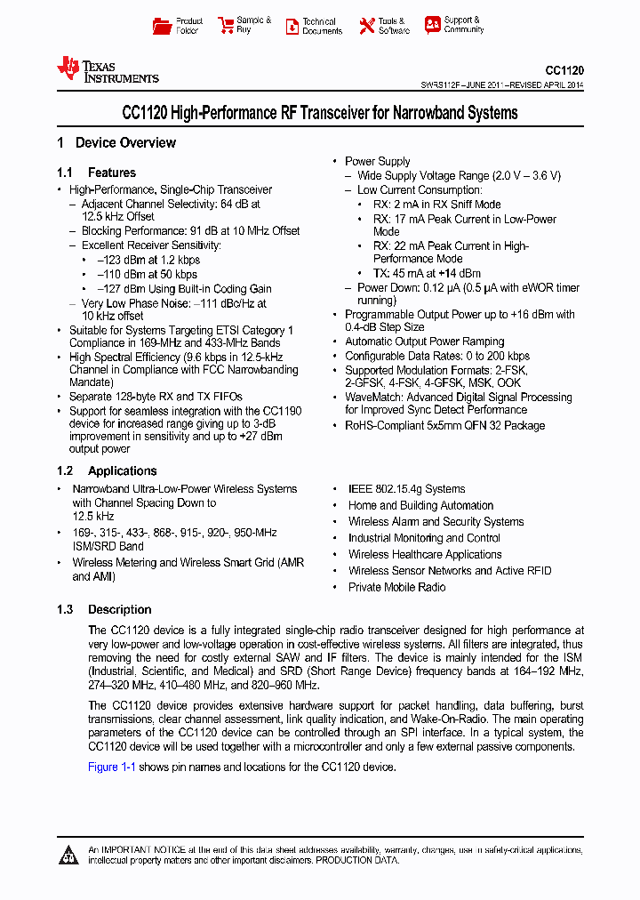CC1120_9049839.PDF Datasheet