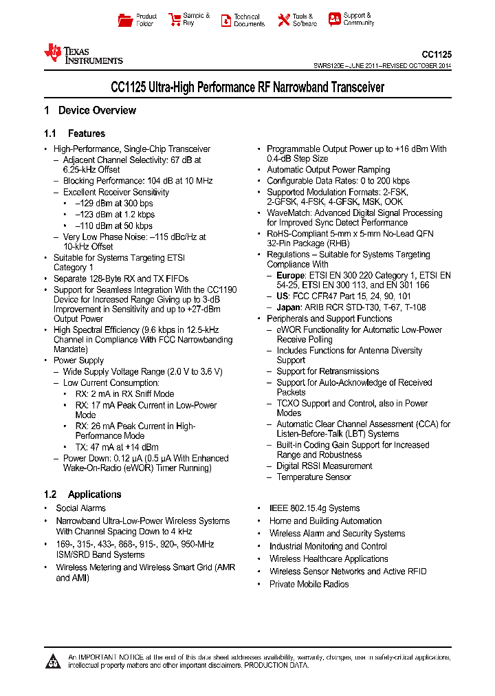 CC1125RHBR_9049856.PDF Datasheet