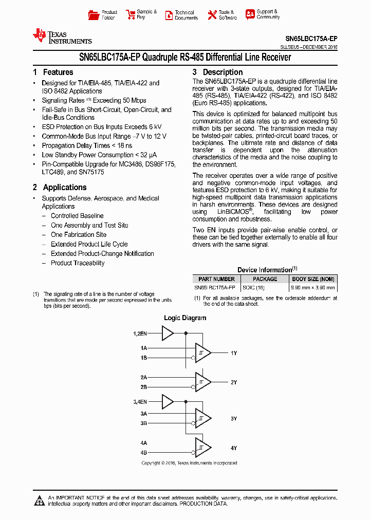 SN65LBC175A-EP_9049947.PDF Datasheet