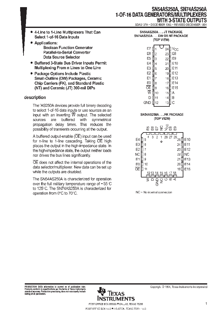 SNJ54AS250AJT_9049961.PDF Datasheet