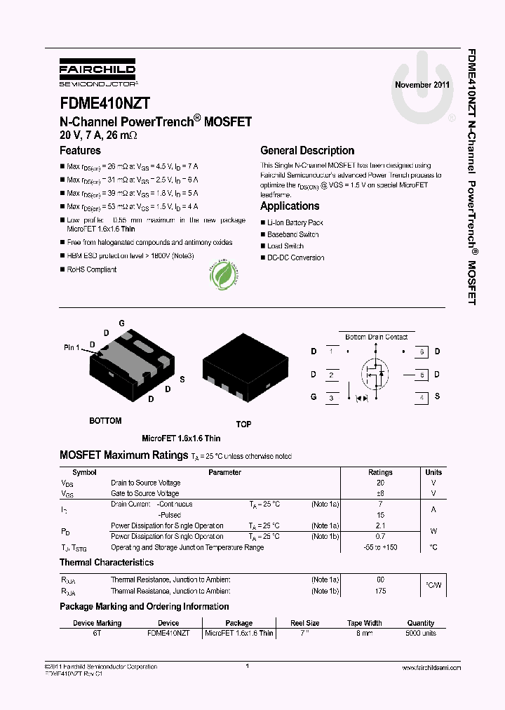 FDME410NZT_9050093.PDF Datasheet