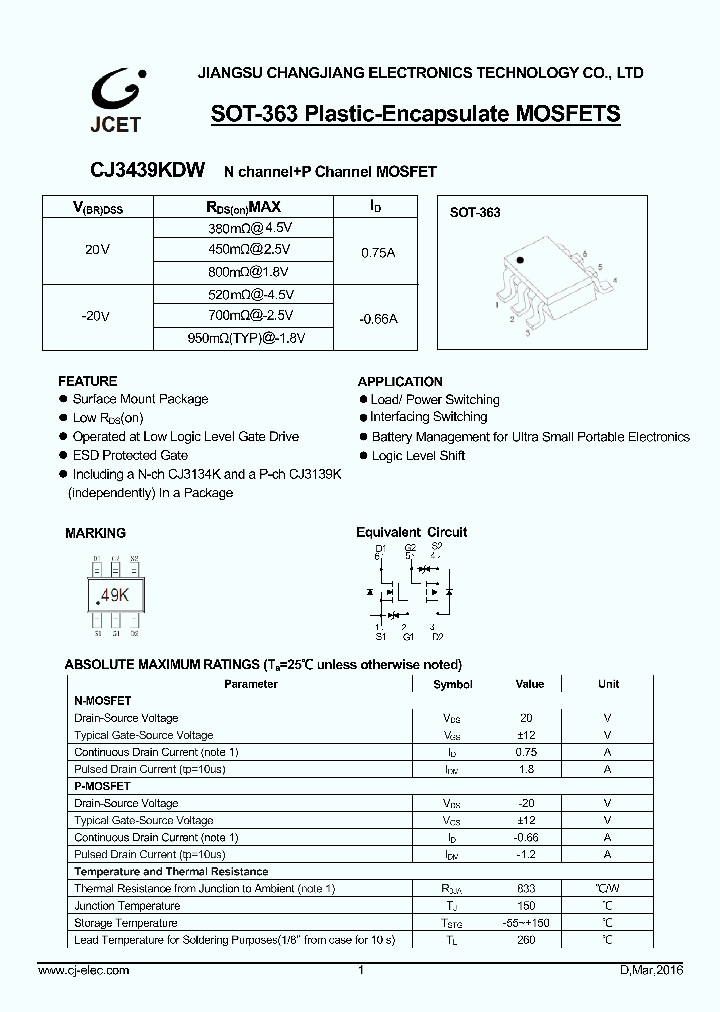 CJ3439KDW_9050107.PDF Datasheet