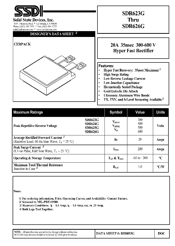 SDR625G_9050495.PDF Datasheet