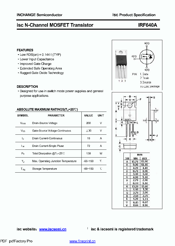 IRF640A_9051363.PDF Datasheet