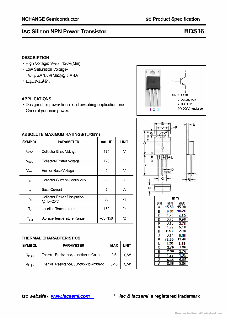 BDS16_9052270.PDF Datasheet