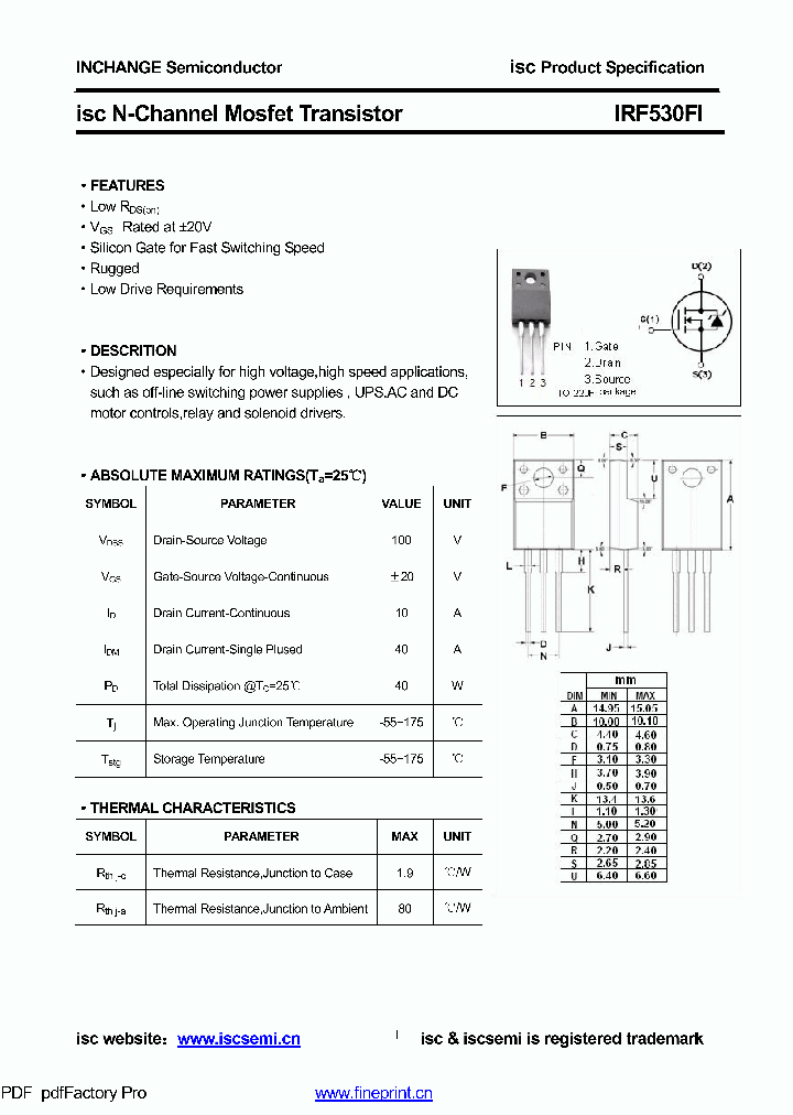 IRF530FI_9052465.PDF Datasheet