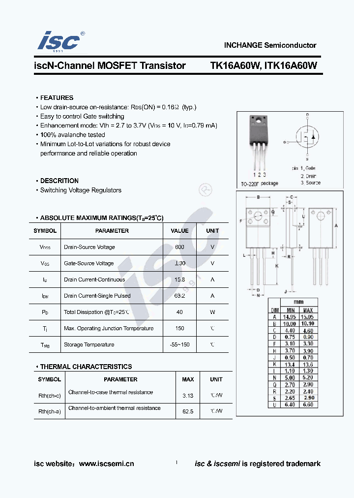 ITK16A60W_9052547.PDF Datasheet
